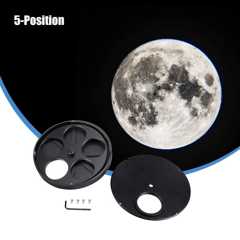 SVBONY SV133 Filter Wheel Multiple 5 Position Filter Wheel for Telescope with 2 inches Eyepiece Adaptor Camera Adaptor and Locking Ring - Image 4